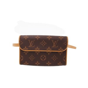 Louis Vuitton Monogram Leather Brown Pochette Florentine Waist Pouch